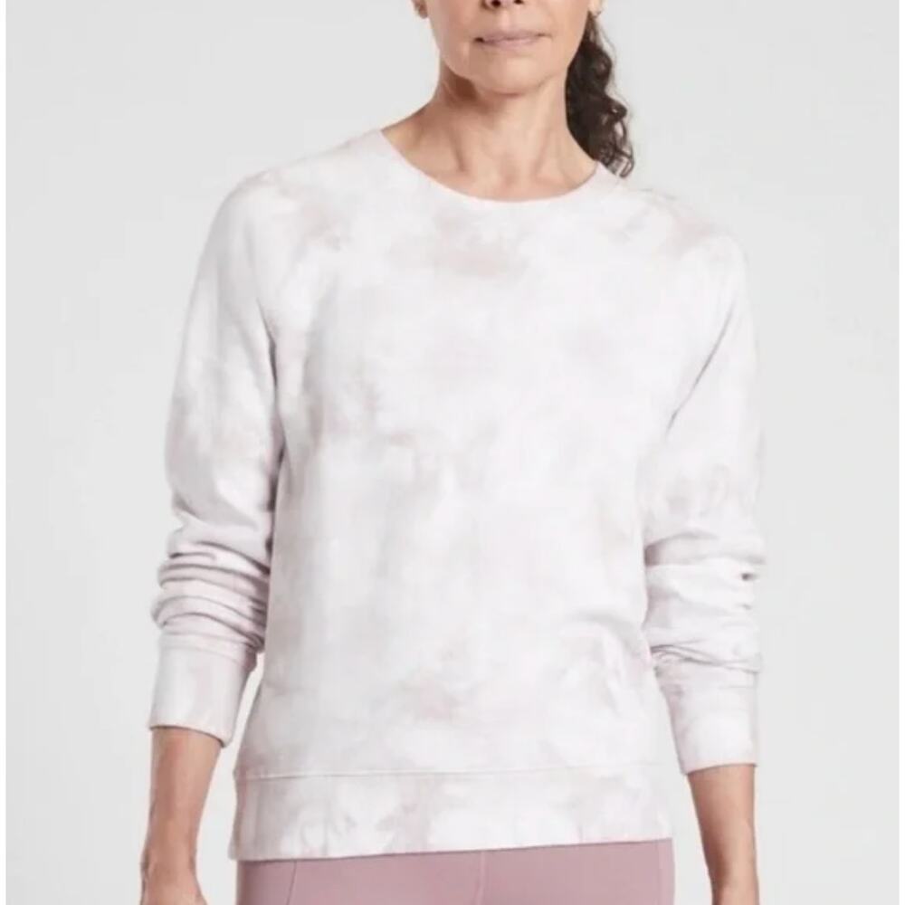 Athleta Sundown Tie Dye Long‎ Sleeve Sweatshirt Size Small Tall